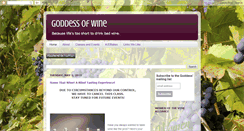 Desktop Screenshot of goddessofwine.com